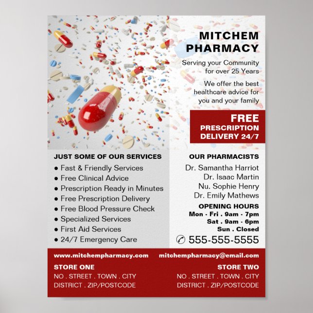 Poster Conception de capsules, Pharmacie, Publicité pour  (Devant)