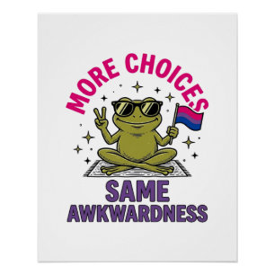 Poster Conception de chemise de fierté de grenouille Bi d