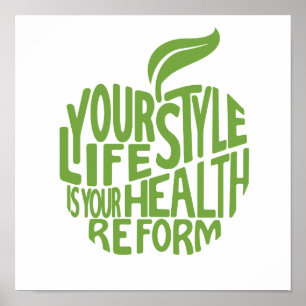 Poster Conception de citation de santé.