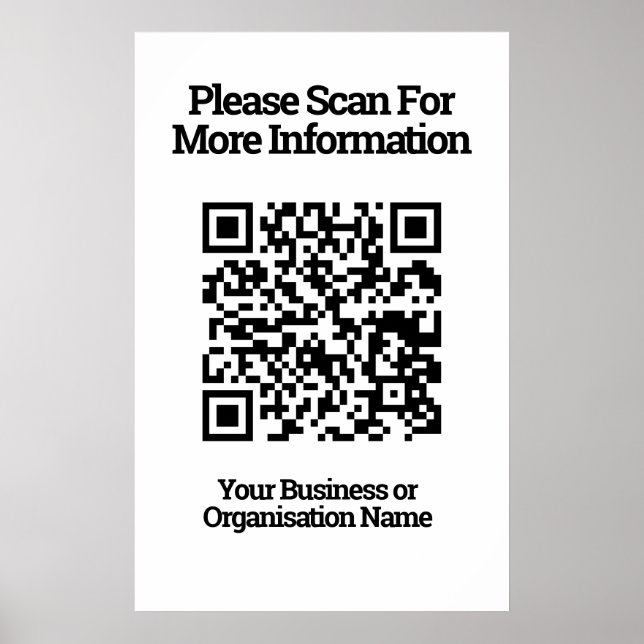 Poster Conception de code QR information (Devant)