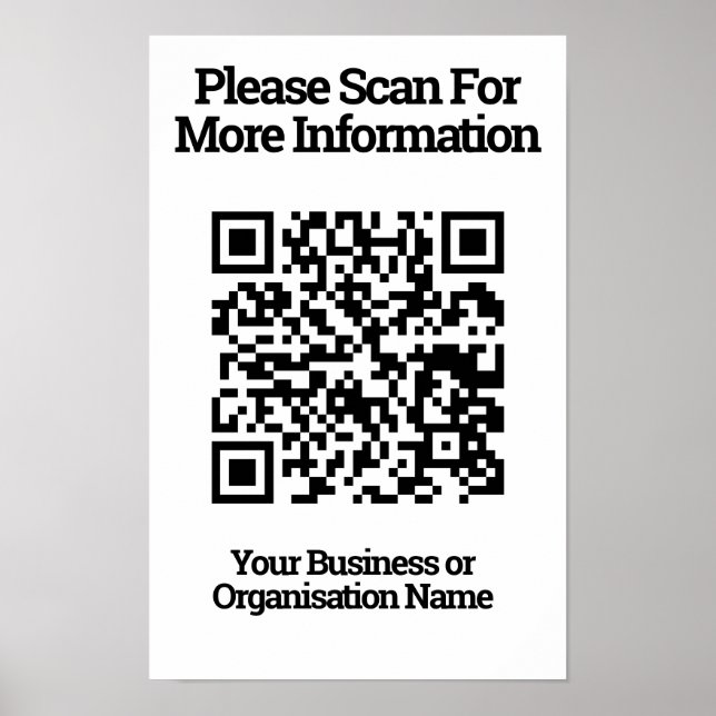 Poster Conception de code QR information (Devant)