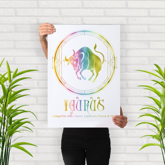 Poster Conception de compatibilité du Taurus Zodiac (Créateur téléchargé)