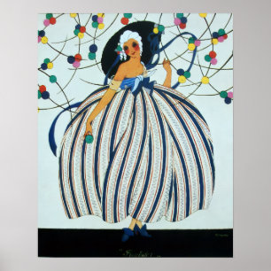 POSTER CONCEPTION DE COSTUME DE MODE FÉERIQUE JEUNE FILLE