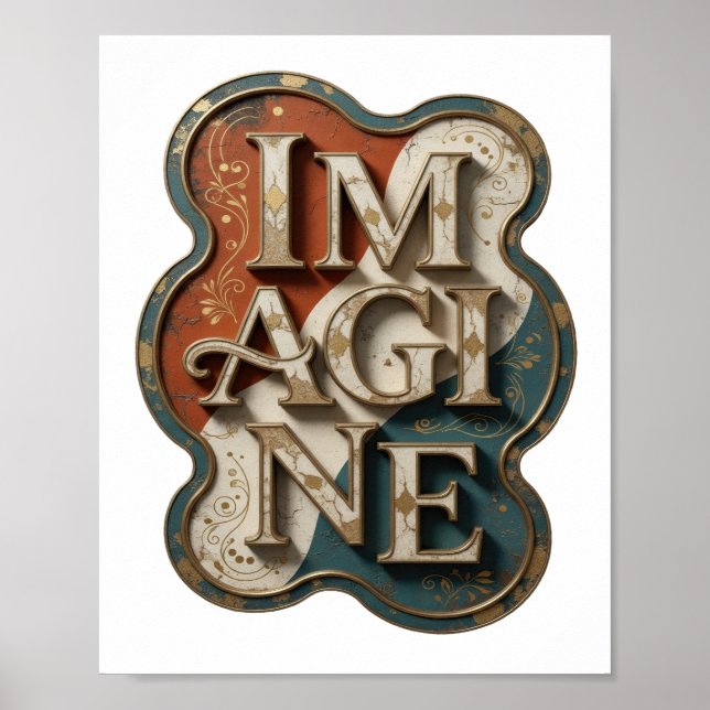 Poster Conception de déclaration Gold IMAGINE Statement (Devant)