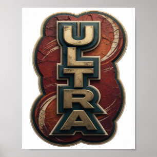 Poster Conception de déclaration ULTRA Gold Cool