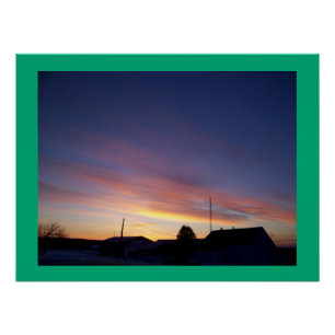Poster Conception de décoration murale lever de soleil