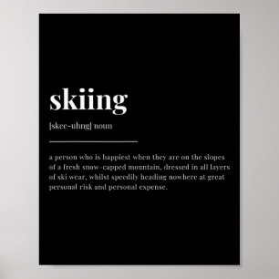 Poster Conception de dictionnaire de définition de ski