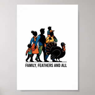 Poster Conception de dîner de famille pour l'Action de gr