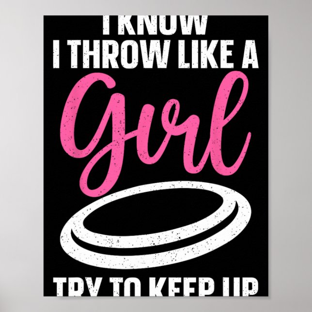 Poster Conception de disque de golf cool pour femmes fill (Devant)