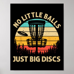 Poster Conception de disque de golf drôle pour hommes fem