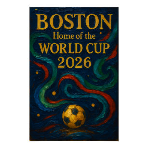 Poster Conception de football Art de football de Boston 2