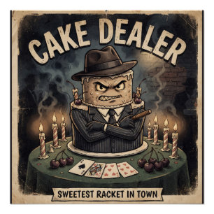 Poster Conception de gâteaux de gangster "CAKE DEALER"