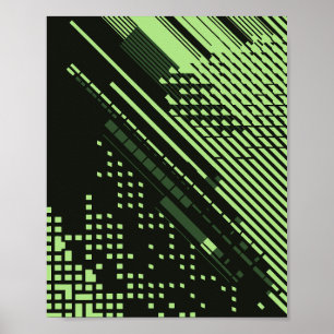 Poster Conception de grille de carrés et de lignes diagon