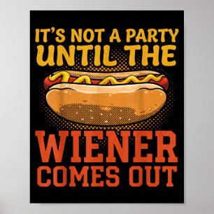 Poster Conception de hot-dog drôle pour hommes femmes sta