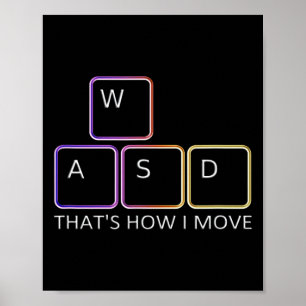 Poster Conception de jeu Wasd - Graphique de clavier de j