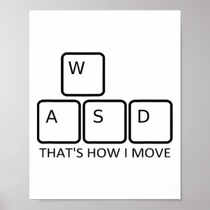 Poster Conception de jeu Wasd - Graphique de clavier de j