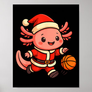 Poster Conception de joueur de basket-ball Axolotl de Noë
