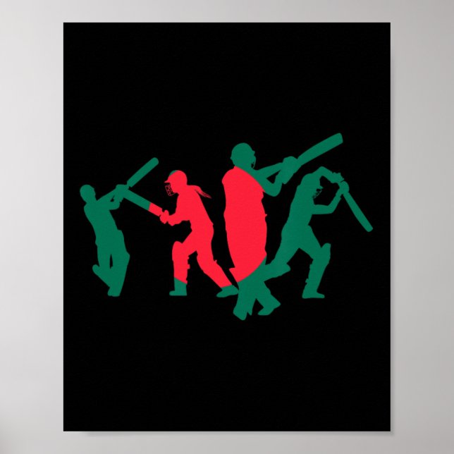 Poster Conception de joueur de cricket 1  (Devant)