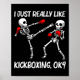 Poster Conception de kickboxing cool pour hommes femmes k