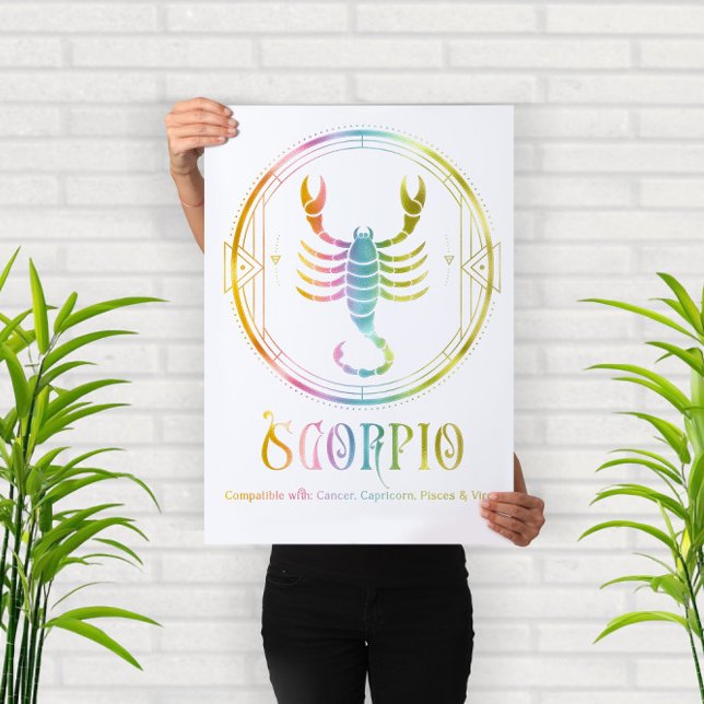 Poster Conception de la compatibilité de Scorpio Zodiac (Créateur téléchargé)
