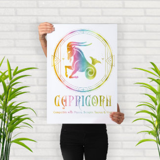 Poster Conception de la compatibilité de Zodiac Capricorn