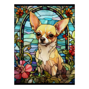 Poster Conception de la fenêtre en verre tendu Chihuahua