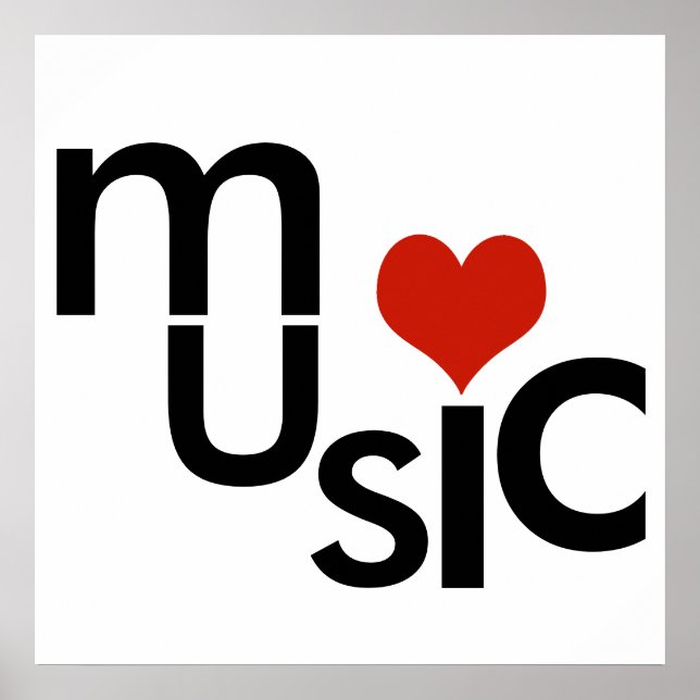 Poster conception de la musique typographique (Devant)