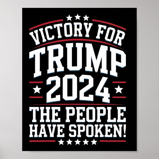 Poster Conception de la victoire de Trump 2024 pour ses p (Devant)