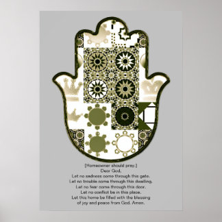 Poster Conception de l'affiche de la main de Khamsa revis