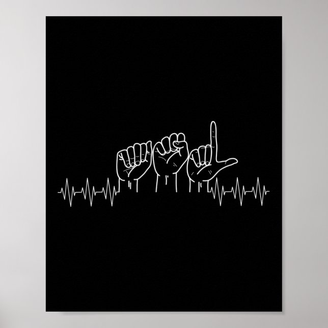 Poster Conception de l'Asl Lover Sensibilisation à la jou (Devant)