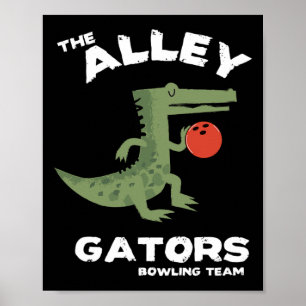 Poster Conception de l'équipe de bowling Alley Gators