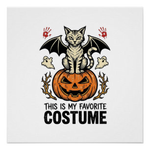 Poster Conception de maillot de costume de chat de citrou
