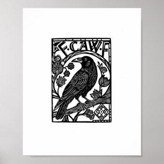 Poster Conception de mème de dicton drôle de corbeau F Ca