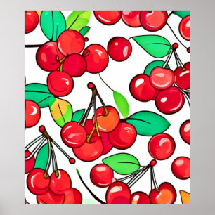 Poster Conception de motif cerise