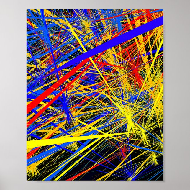 Poster Conception de Motif géométrique Abstrait (Devant)