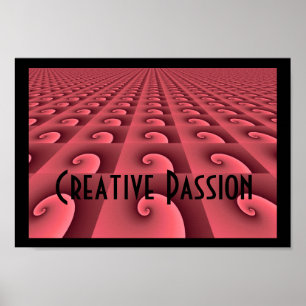 Poster Conception de motif rose profonde - Passion créati