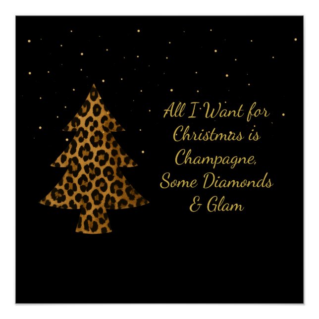 Poster Conception de Noël Chic et Glamour (Devant)