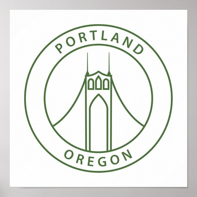 Poster Conception de Portland Oregon (Devant)