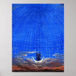 Poster Conception de scène pour l'opéra de Mozart, Flûte 