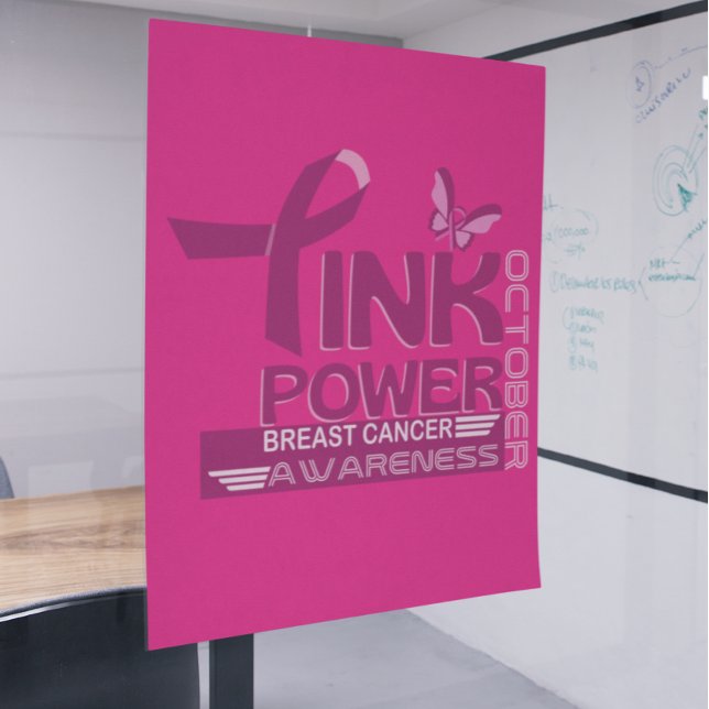 Poster Conception de sensibilisation au cancer du sein ro (Créateur téléchargé)