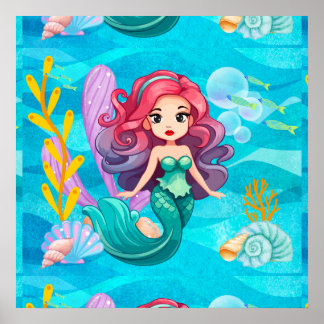 Poster Conception de sirène mystique