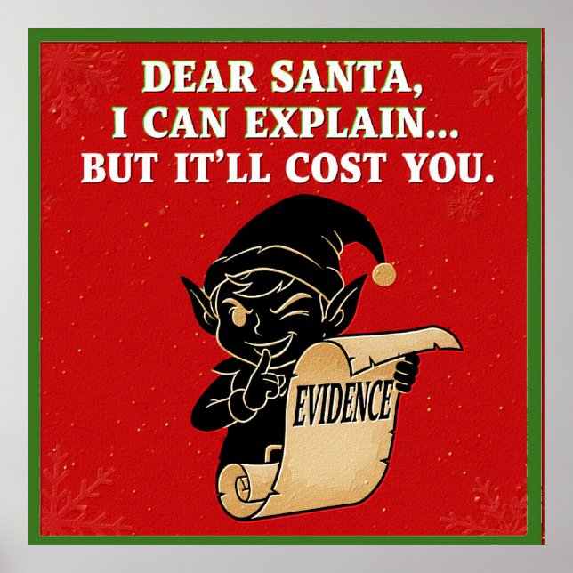 Poster conception de slogan de Noël drôle (Devant)