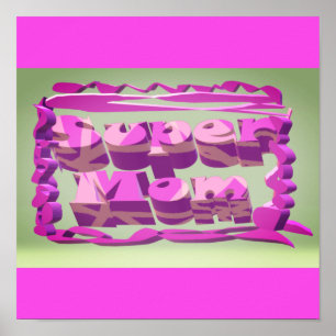 Poster Conception de Super Maman pour la Fête des mères e
