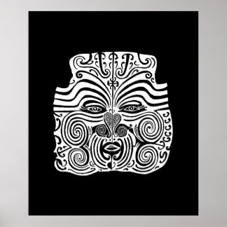 Poster Conception de tatouage tribal - Nouvelle-Zélande M