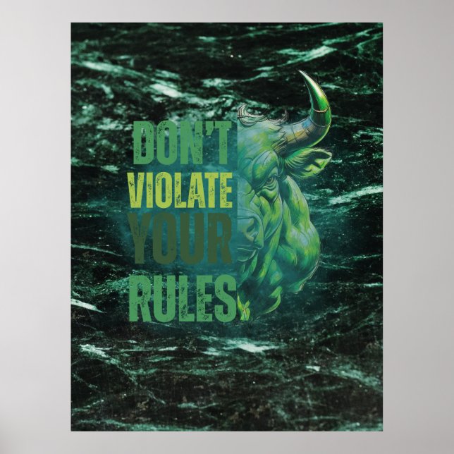 Poster Conception de taureau | Rappel | Motivation (Devant)