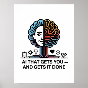 Poster Conception de technologie de cerveau d'IA pour les