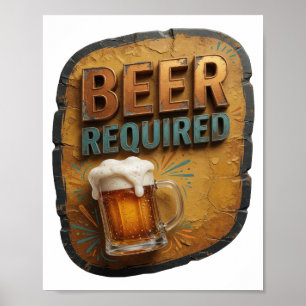 Poster Conception de texte de BIÈRE REQUISSE frappante