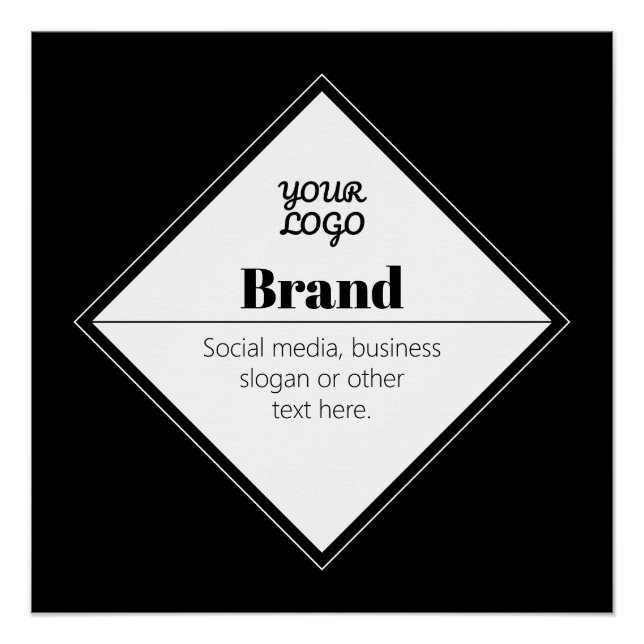 Poster Conception de texte moderne éditable & Votre logo (Devant)