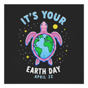 Poster Conception de tortue de la Journée de la Terre 22
