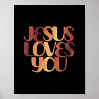 Conception de typographie chrétienne Jésus aime